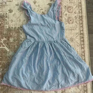 GAP Kids Embroidered‎ Dot Fit And Flare Dress Medium